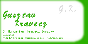 gusztav kravecz business card